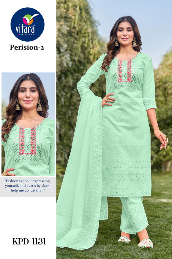 Perison Vol 2 By Vitara Designer Cotton Embroidery Readymade Suits Wholesale Market In Surat
